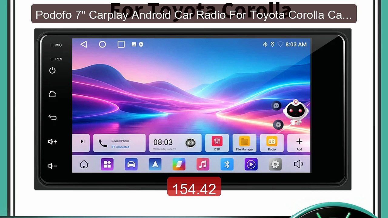 Podofo 7" Carplay Android Car Radio For Toyota Corolla Car Int... -- Hot Deal 2026 | Limited Offer!