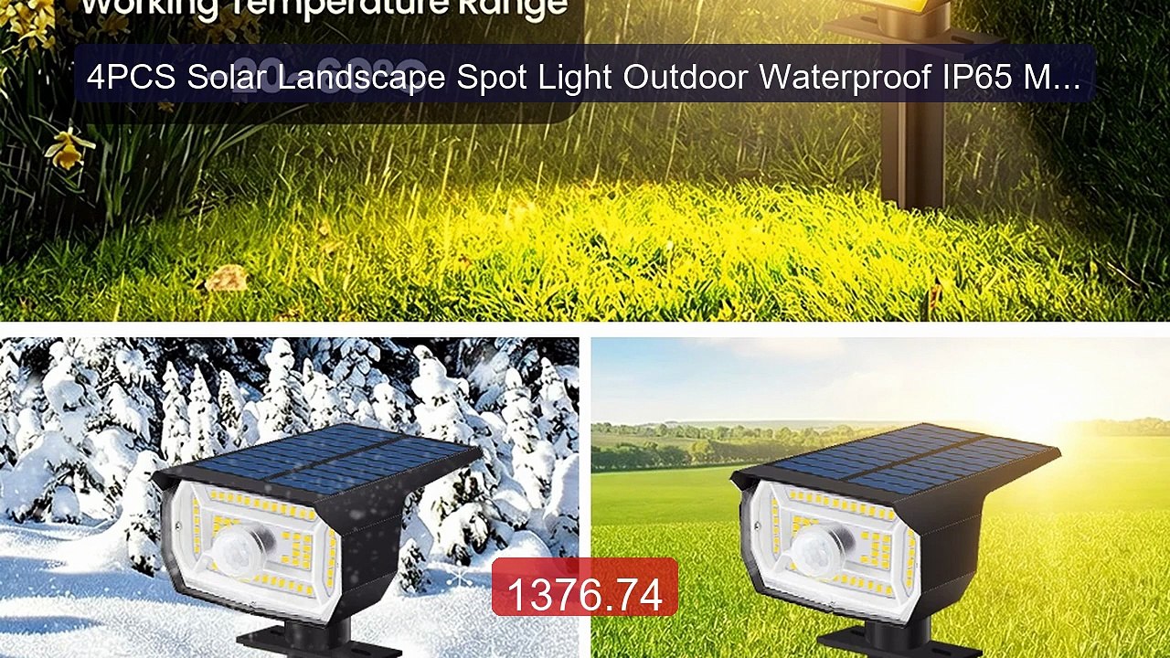 4PCS Solar Landscape Spot Light Outdoor Waterproof IP65 Motio... -- Amazing Value 2026 | Must Have!