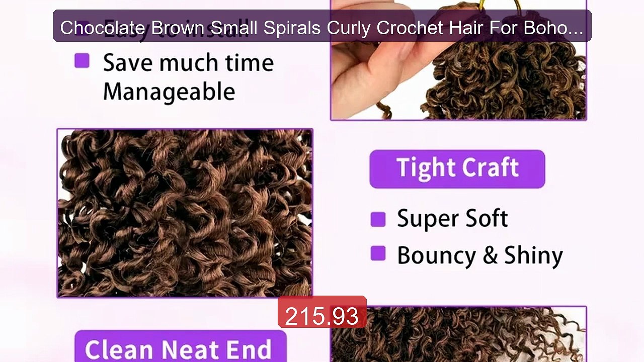Chocolate Brown Small Spirals Curly Crochet Hair For Boho Invisibl... -- Best Deal 2026 | Shop Now!