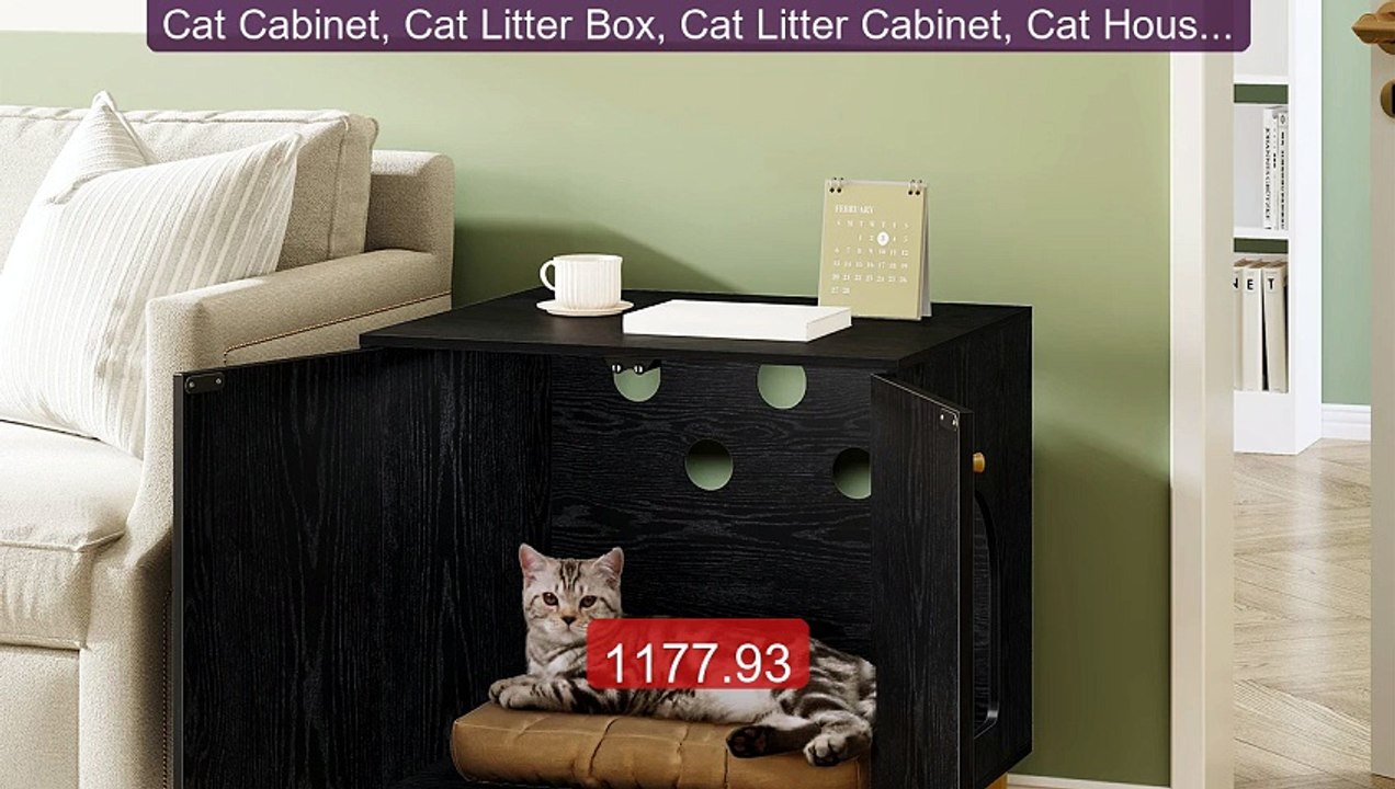 Cat Cabinet, Cat Litter Box, Cat Litter Cabinet, Cat House with Doo... -- Top Rated 2026 | Buy Now!