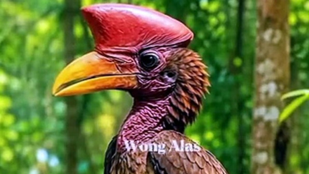 Meet the Helmeted Hornbill – One of the World's Most Extraordinary Forest Birds! 🐦🌿 #HelmetedHornbill #WildlifePhotography #BirdLovers #NatureReels #AmazingNature