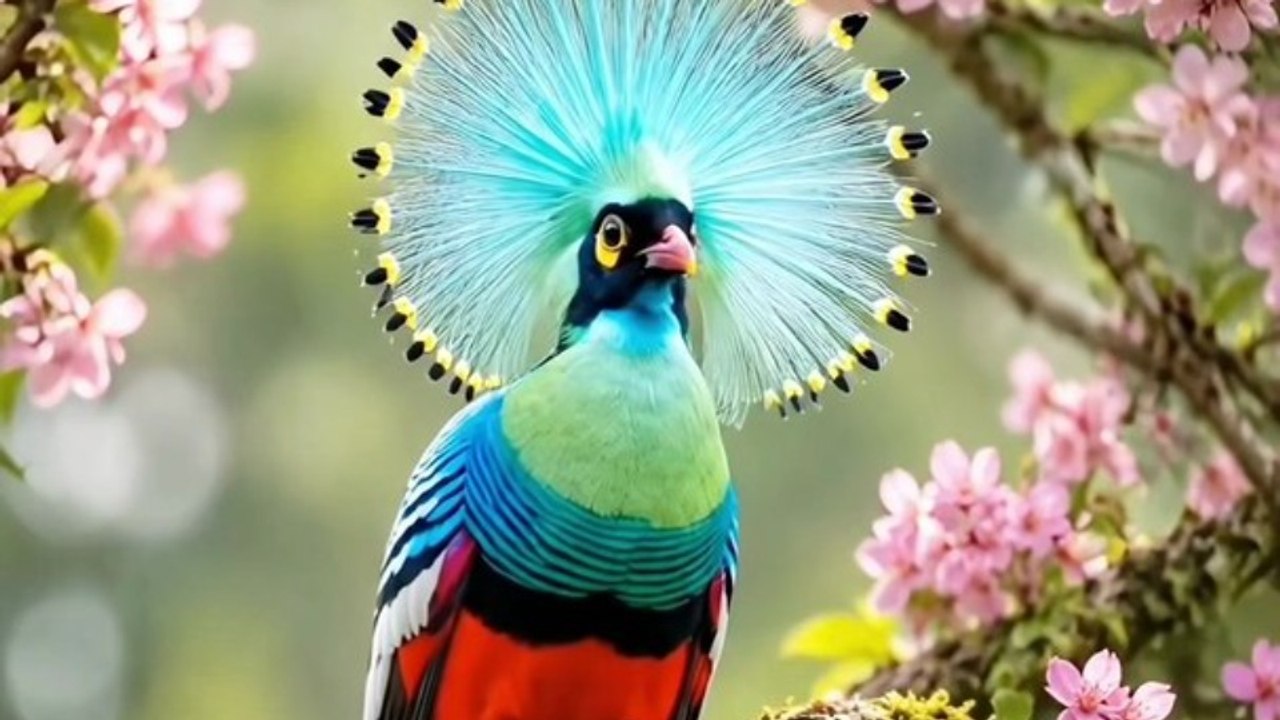A beautiful bird with excotic and captivating p...