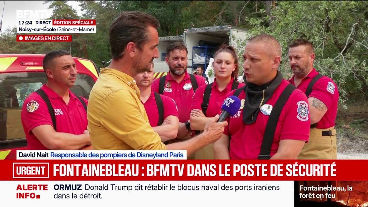 Incendie dans la forêt de Fontainebleau: les pompiers de Disneyland Paris en renfort