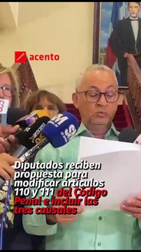 Diputados reciben propuesta para modificar artículos 110 y 111 del Código Penal e incluir las tres causales