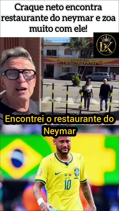 Craque Neto "encontra" restaurante do Neymar e brinca com o craque!