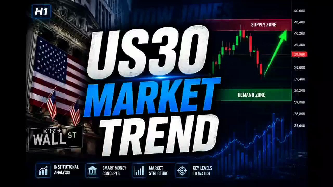 US30 Market Outlook: Institutional Price Action & Liquidity Zones
