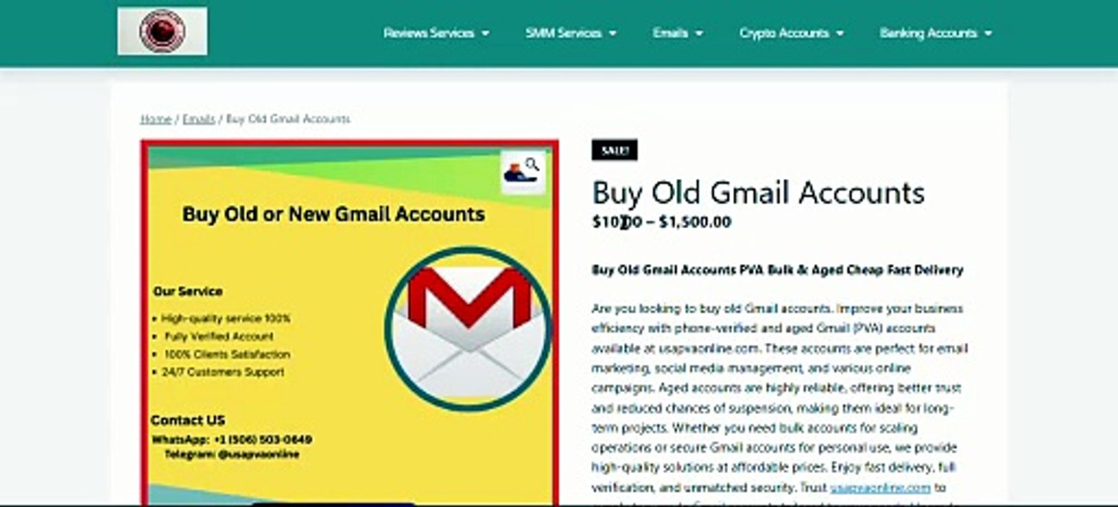 Buy Old Gmail Accounts – Aged 1-7+ Years, PVA Verified & Bulk Discounts