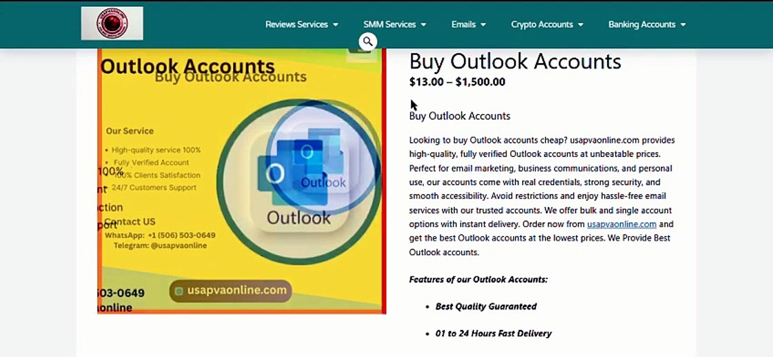 Low-Cost Outlook Bulk Packs – USA/UK/EU Accounts, Skip the Verification Hassle