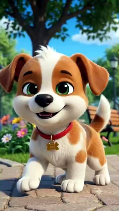Cute Puppy Waving 🐶 | Ultra HD 3D Animated Dog | Funny & Adorable Short Animation