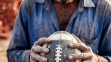 Poor Man Builds a Giant Football with Bricks & Cement ❤️⚽ | Inspiring Story