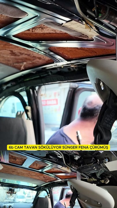 6b Cam Tavan Döşeme Süngeri Fena Çürümüş ve Kumaş Sıkışmış Sünger Erimiş Görülüyor Bülent Usta Tel 🢃
