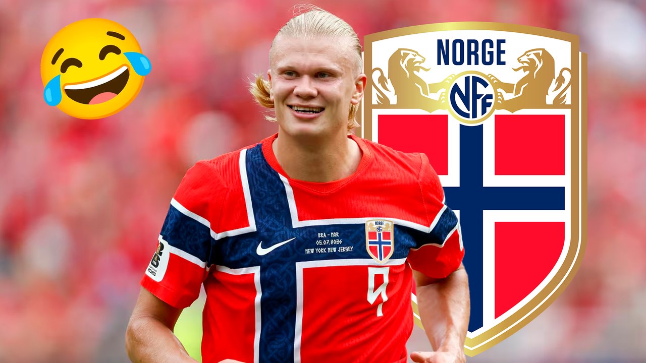 Erling Haaland regresa a Noruega y sorprende por llevar un mapache disecado