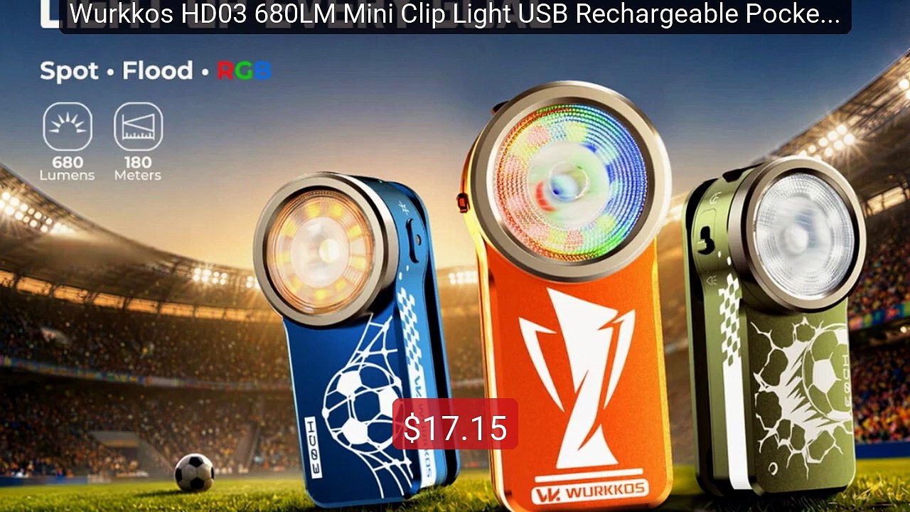 Wurkkos HD03 680LM Mini Clip Light USB Rechargeable Pocket Fla... -- Best Buy 2026 | Great Quality!
