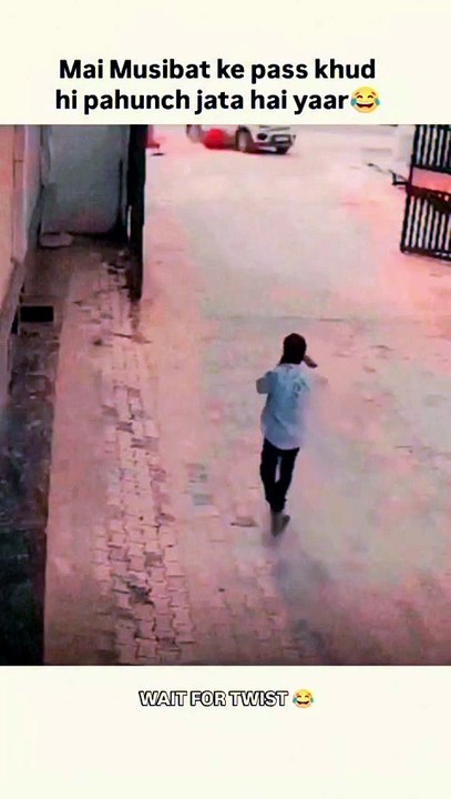 Lucky But Hilarious | Man Narrowly Escapes Car Accident With Funny Fall