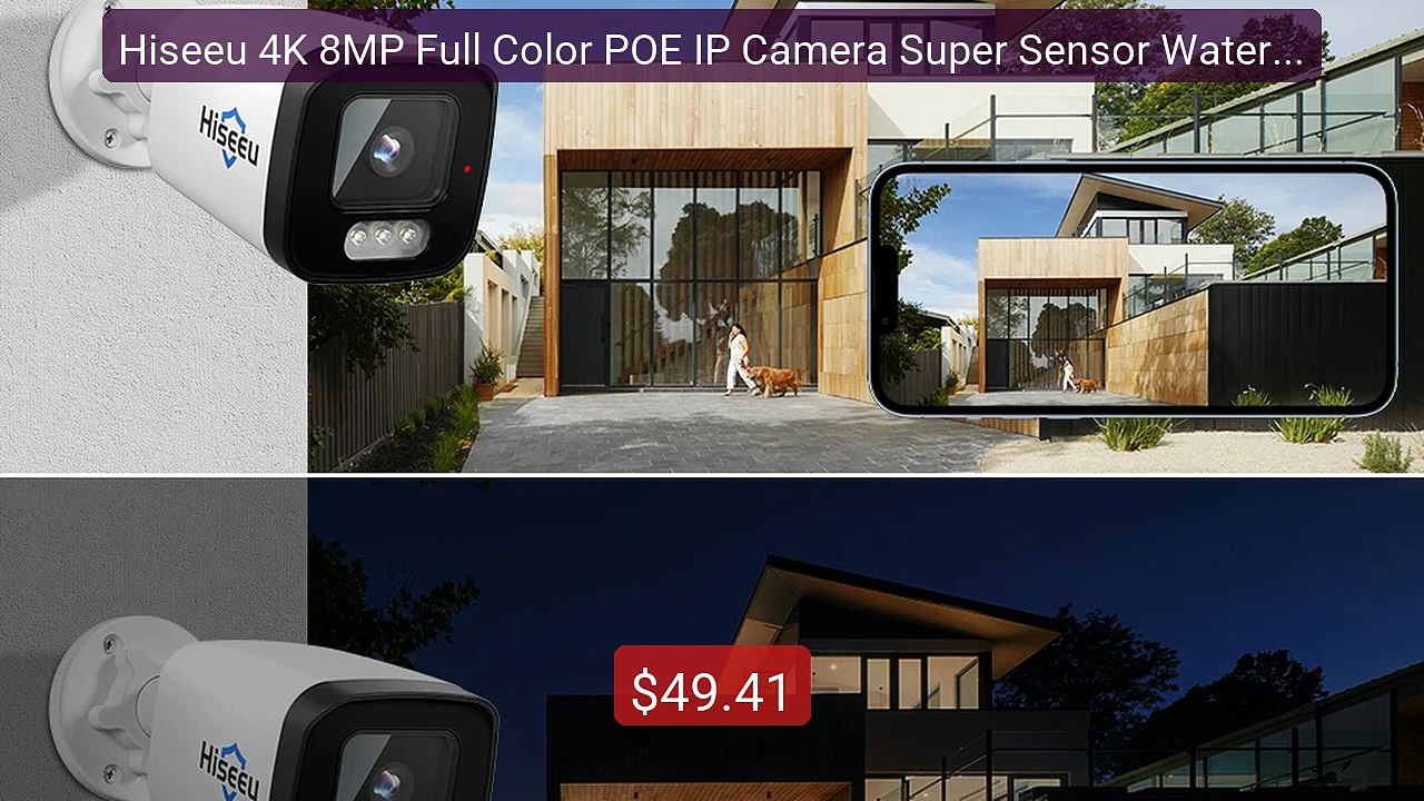 Hiseeu 4K 8MP Full Color POE IP Camera Super Sensor Waterproof H.26... -- Top Rated 2026 | Buy Now!