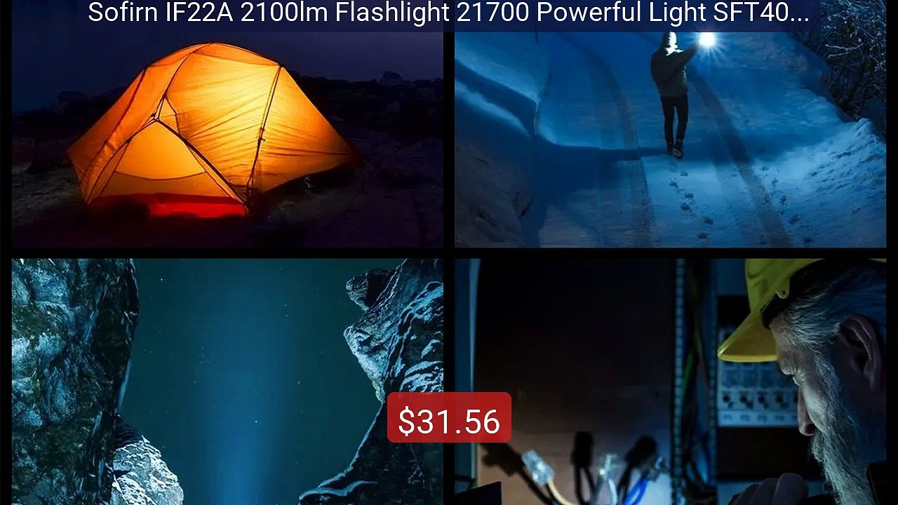 Sofirn IF22A 2100lm Flashlight 21700 Powerful Light SFT40 LED 680M ... -- Top Rated 2026 | Buy Now!