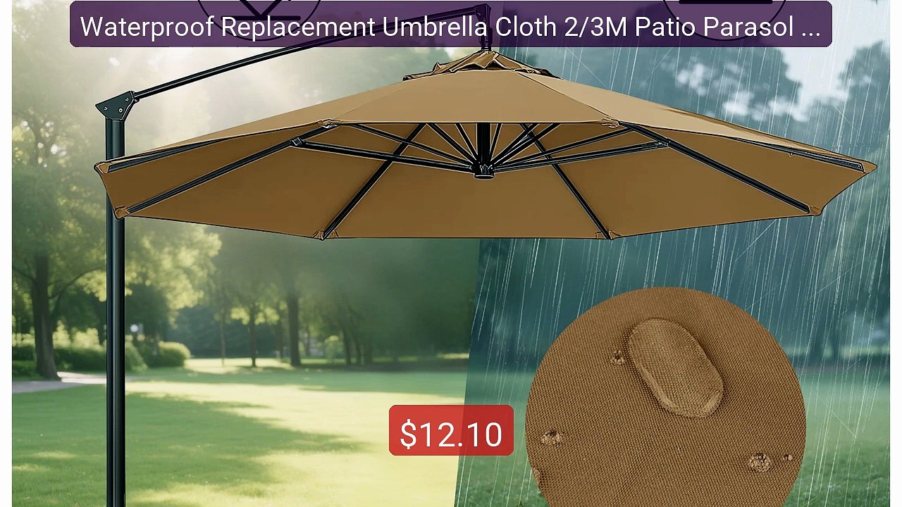 Waterproof Replacement Umbrella Cloth 2/3M Patio Parasol Co... -- Top Pick 2026 | Unbeatable Price!