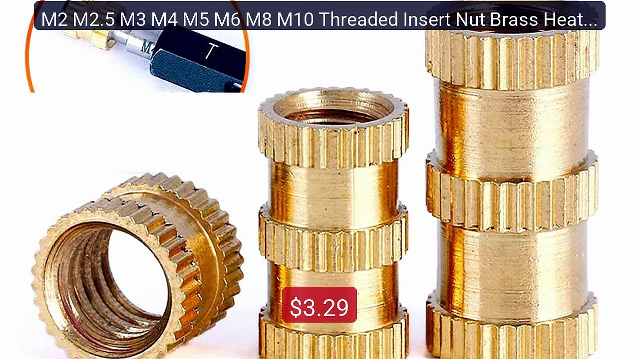 M2 M2.5 M3 M4 M5 M6 M8 M10 Threaded Insert Nut...