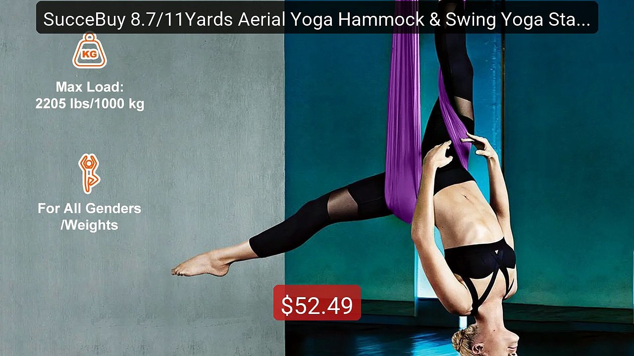 SucceBuy 8.7/11Yards Aerial Yoga Hammock & Swing Yoga Starter... -- Amazing Value 2026 | Must Have!
