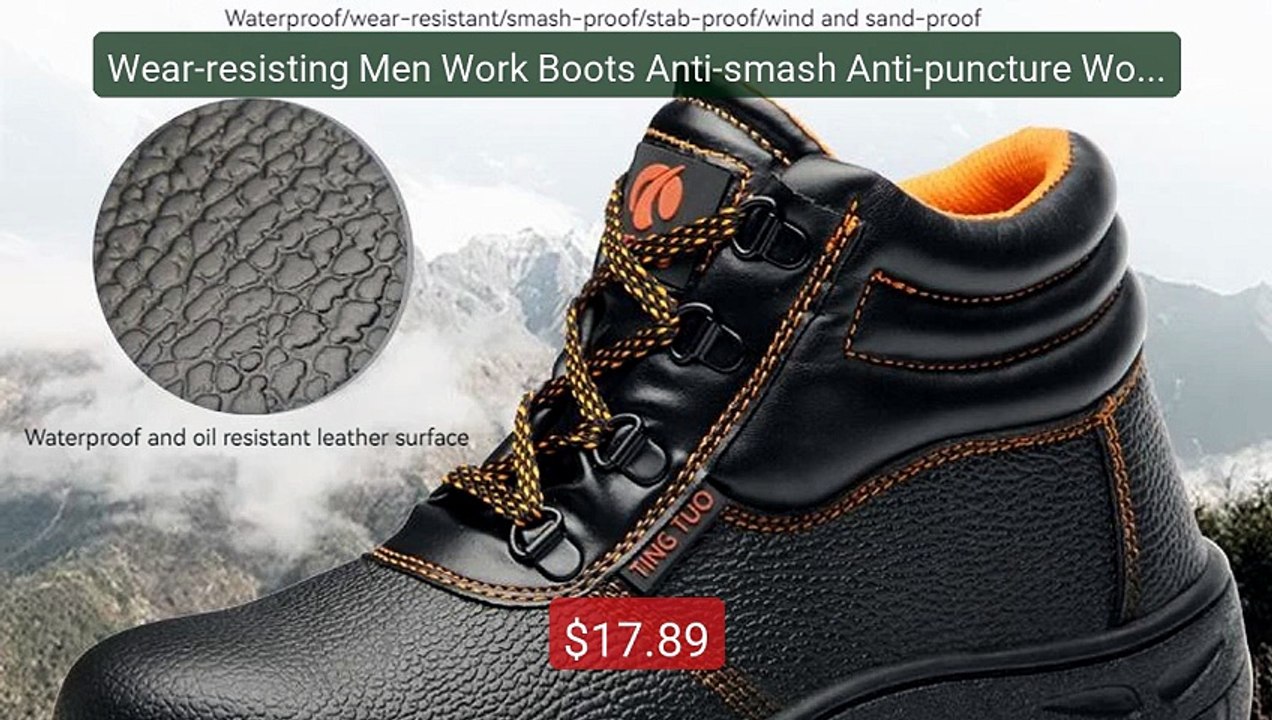 Wear-resisting Men Work Boots Anti-smash Anti-puncture Work S... -- Amazing Value 2026 | Must Have!