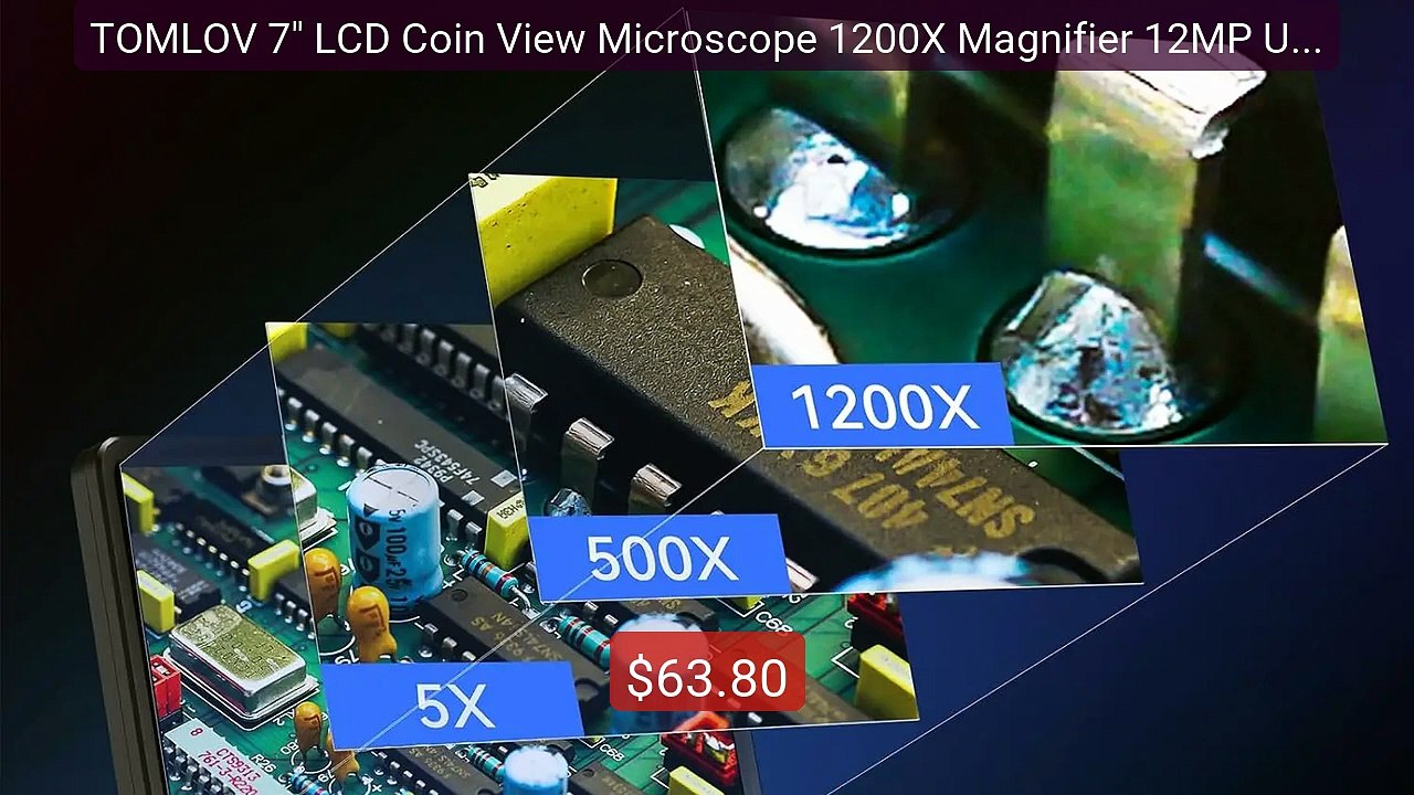 TOMLOV 7" LCD Coin View Microscope 1200X Magnifier 12MP Ult... -- Top Pick 2026 | Unbeatable Price!