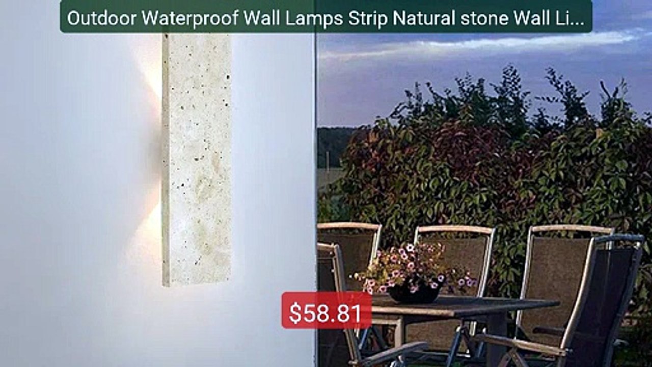 Outdoor Waterproof Wall Lamps Strip Natural stone Wall Lights ... -- Hot Deal 2026 | Limited Offer!