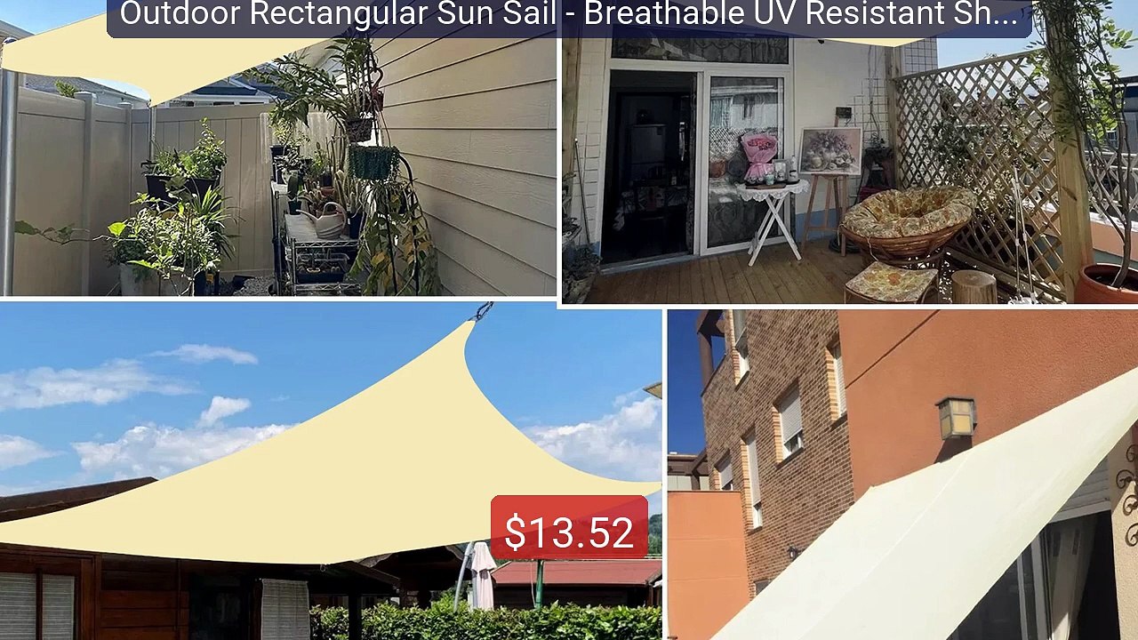 Outdoor Rectangular Sun Sail - Breathable UV Resistant Shade C... -- Best Buy 2026 | Great Quality!