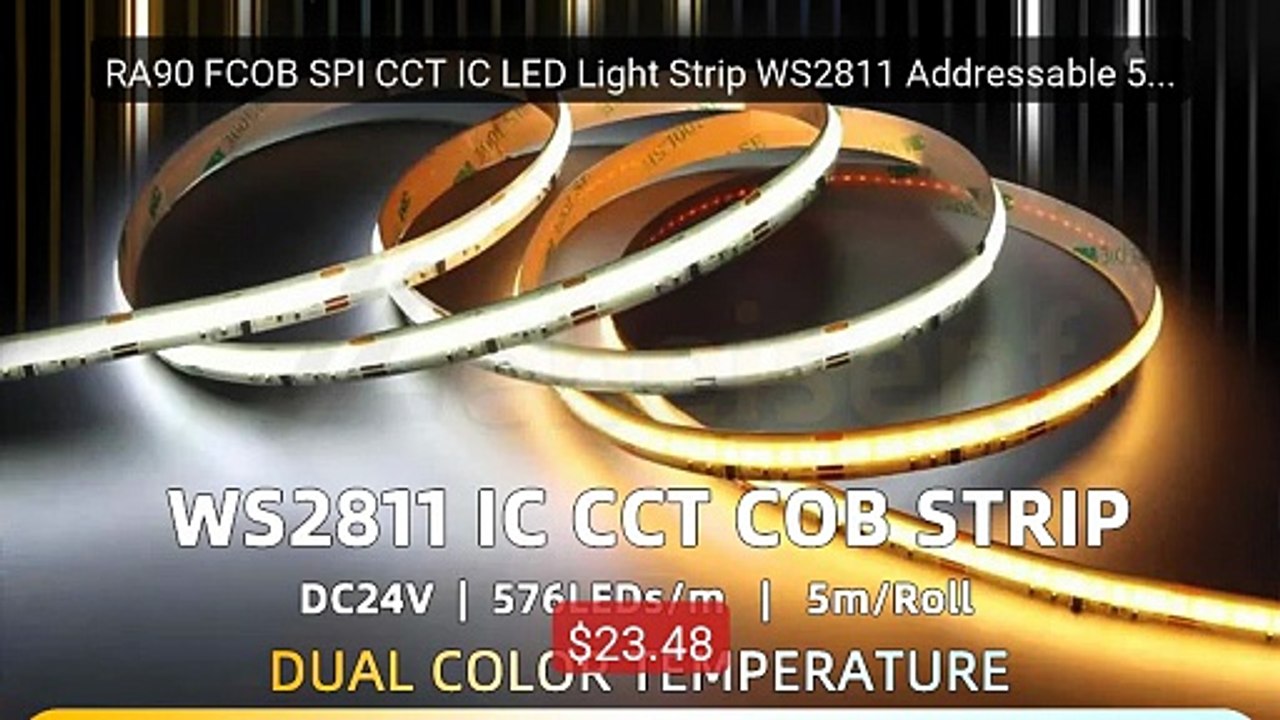 RA90 FCOB SPI CCT IC LED Light Strip WS2811 Addressable 576 LE... -- Best Buy 2026 | Great Quality!
