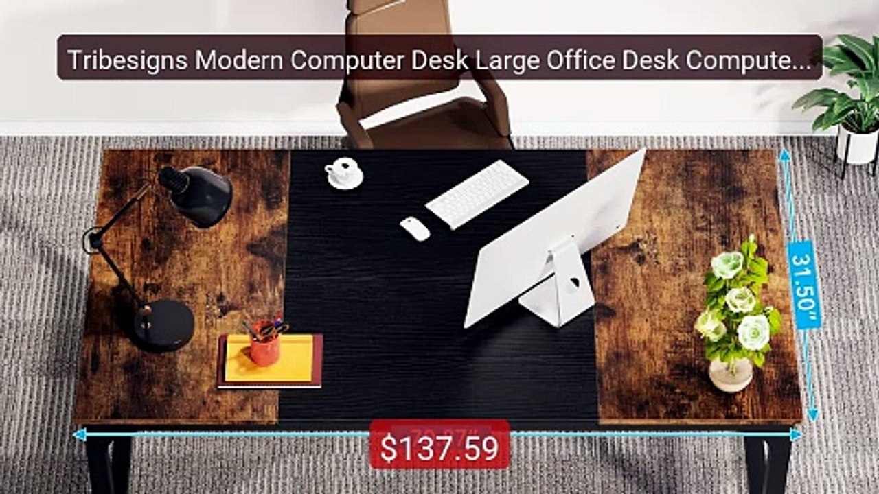 Tribesigns Modern Computer Desk Large Office Desk Computer Tab... -- Hot Deal 2026 | Limited Offer!