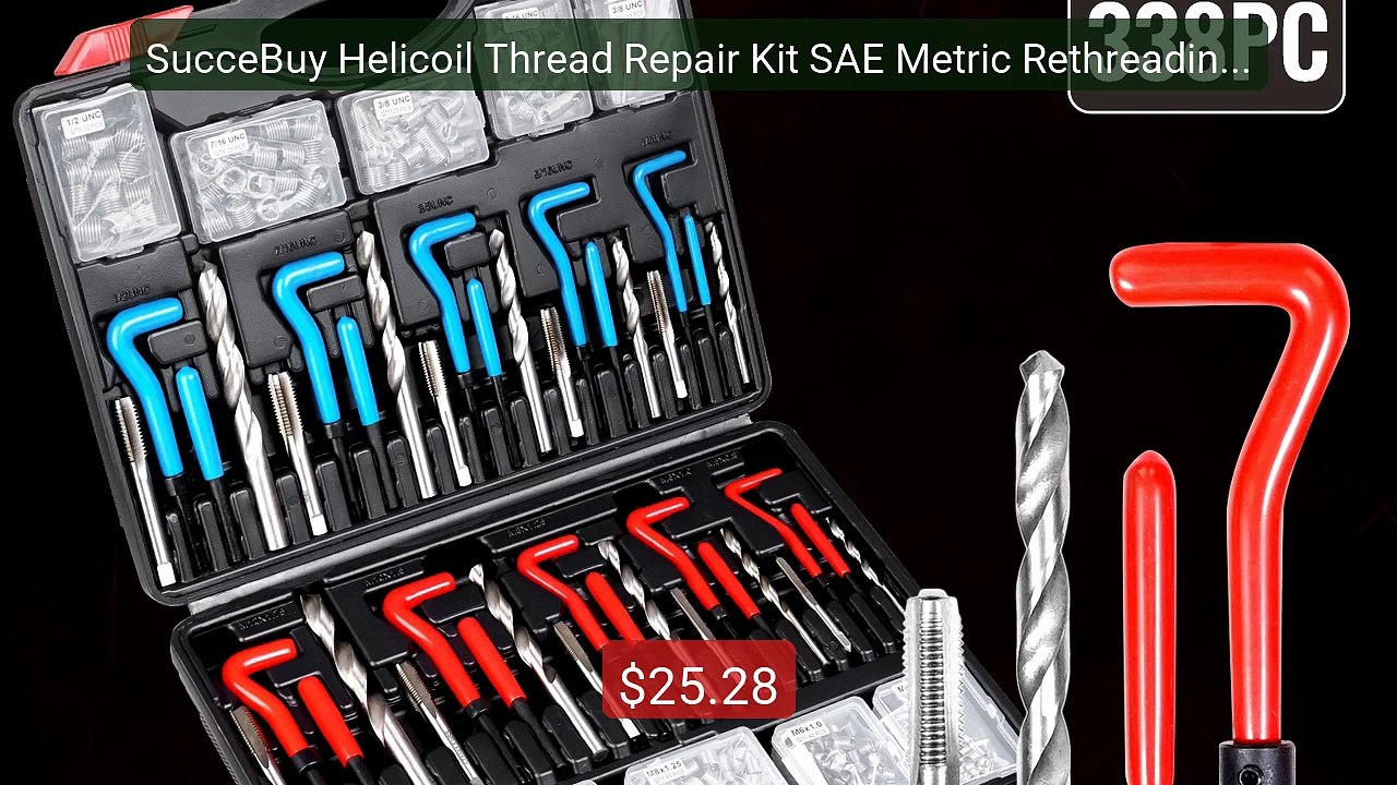 SucceBuy Helicoil Thread Repair Kit SAE Metric Rethreading ... -- Top Pick 2026 | Unbeatable Price!