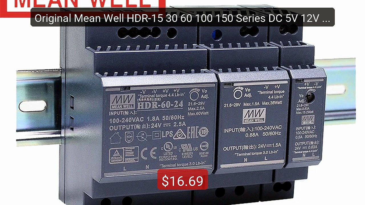 Original Mean Well HDR-15 30 60 100 150 Series DC 5V 12V 15V ... -- Amazing Value 2026 | Must Have!