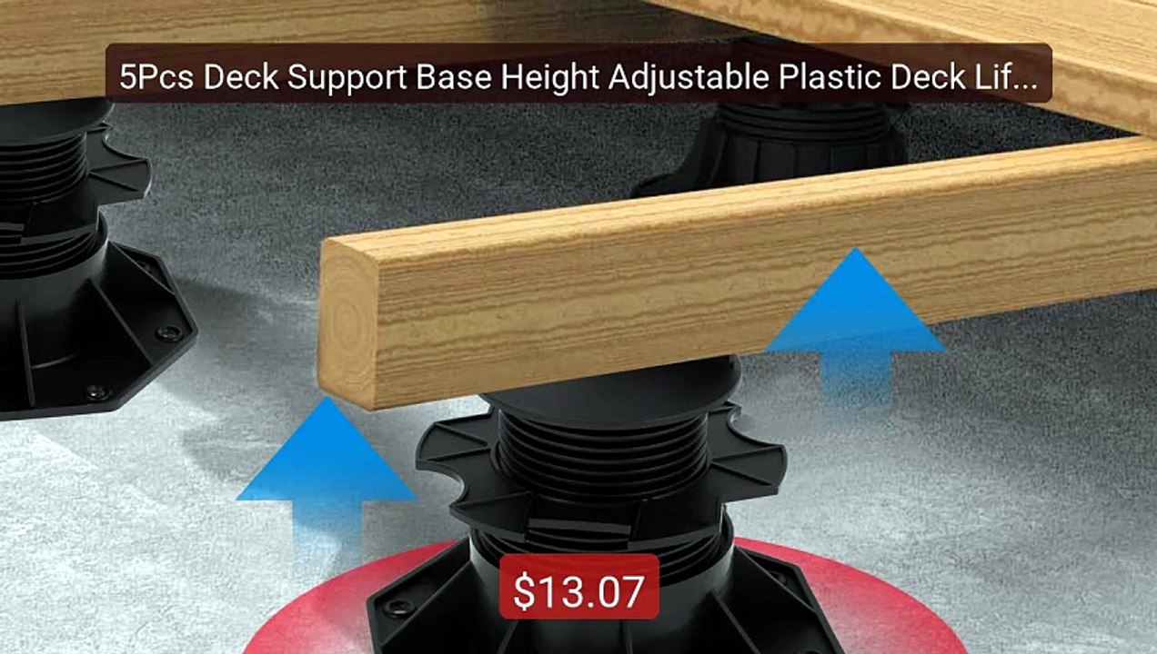 5Pcs Deck Support Base Height Adjustable Plastic Deck Lift Sup... -- Best Buy 2026 | Great Quality!