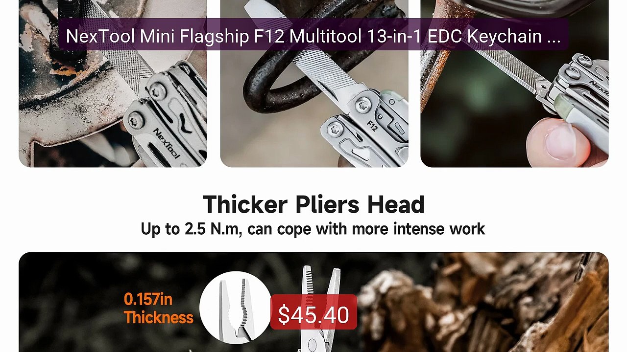 NexTool Mini Flagship F12 Multitool 13-in-1 EDC Keychain Mu... -- Top Pick 2026 | Unbeatable Price!