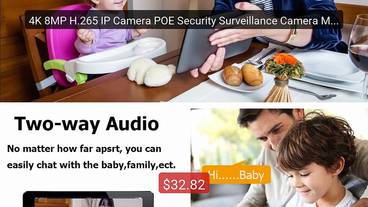4K 8MP H.265 IP Camera POE Security Surveillanc...