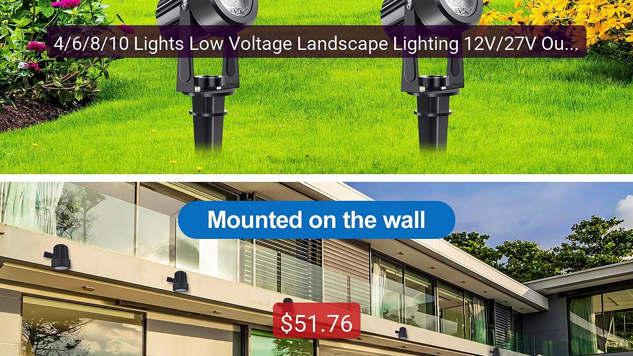 4/6/8/10 Lights Low Voltage Landscape Lighting 12V/27V Outd... -- Top Pick 2026 | Unbeatable Price!