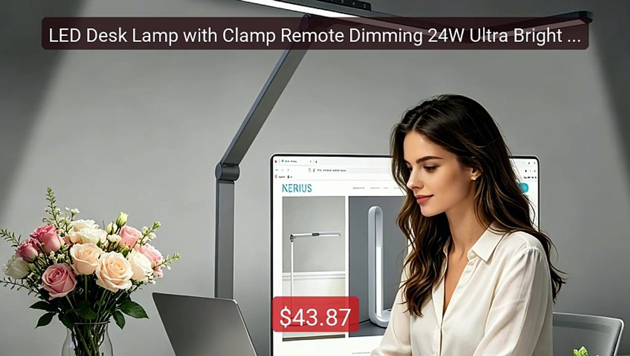 LED Desk Lamp with Clamp Remote Dimming 24W Ultra Bright Desk... -- Amazing Value 2026 | Must Have!