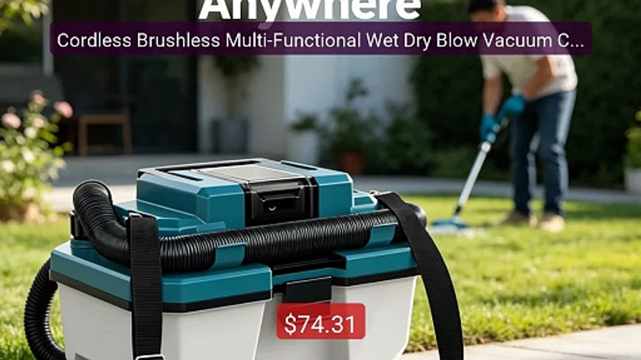 Cordless Brushless Multi-Functional Wet Dry Blow Vacuum Cle... -- Top Pick 2026 | Unbeatable Price!
