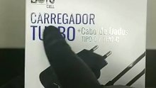 Carregador Turbo de Parede Boyu Cell com Cabo USB-C para Samsung e Motorola