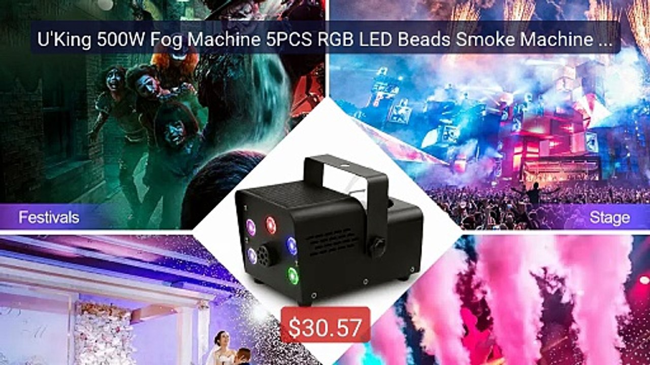 U'King 500W Fog Machine 5PCS RGB LED Beads Smoke Machine fo... -- Top Pick 2026 | Unbeatable Price!