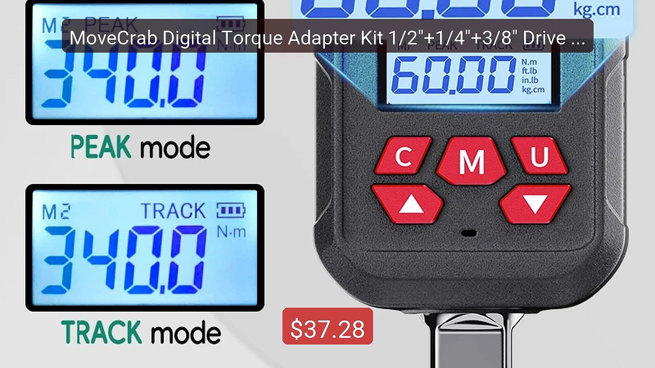 MoveCrab Digital Torque Adapter Kit 1/2"+1/4"+3/8" Drive 10-40... -- Hot Deal 2026 | Limited Offer!