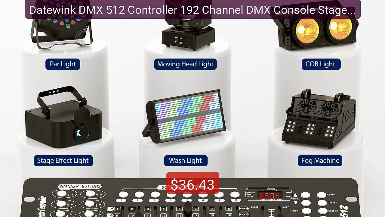 Datewink DMX 512 Controller 192 Channel DMX Console Stage Lighting ... -- Top Rated 2026 | Buy Now!