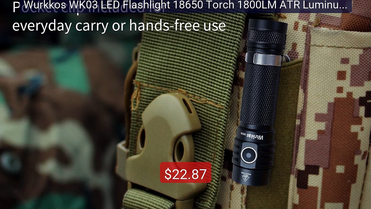 Wurkkos WK03 LED Flashlight 18650 Torch 1800LM ATR Luminus SST... -- Best Buy 2026 | Great Quality!