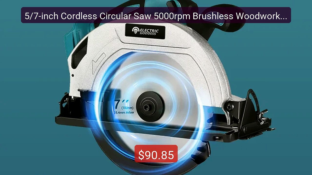 5/7-inch Cordless Circular Saw 5000rpm Brushless Woodworking S... -- Hot Deal 2026 | Limited Offer!
