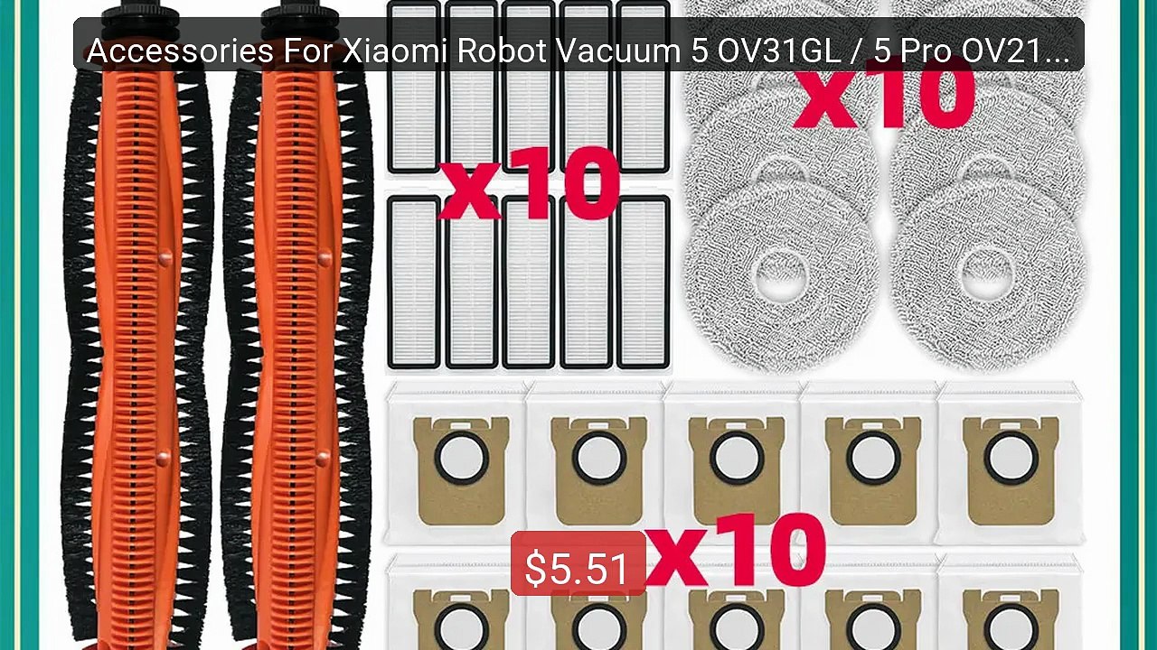 Accessories For Xiaomi Robot Vacuum 5 OV31GL / 5 Pro OV21GL Re... -- Hot Deal 2026 | Limited Offer!