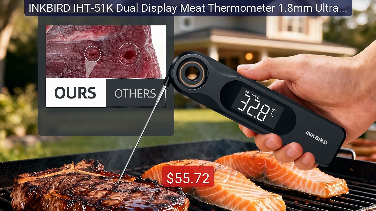 INKBIRD IHT-51K Dual Display Meat Thermometer 1.8mm Ultra Thin Pro... -- Best Deal 2026 | Shop Now!