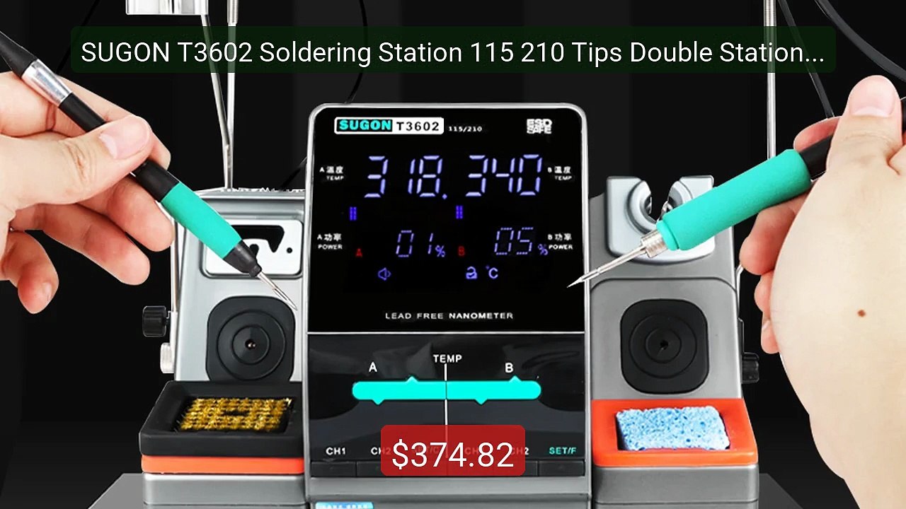 SUGON T3602 Soldering Station 115 210 Tips Doub...