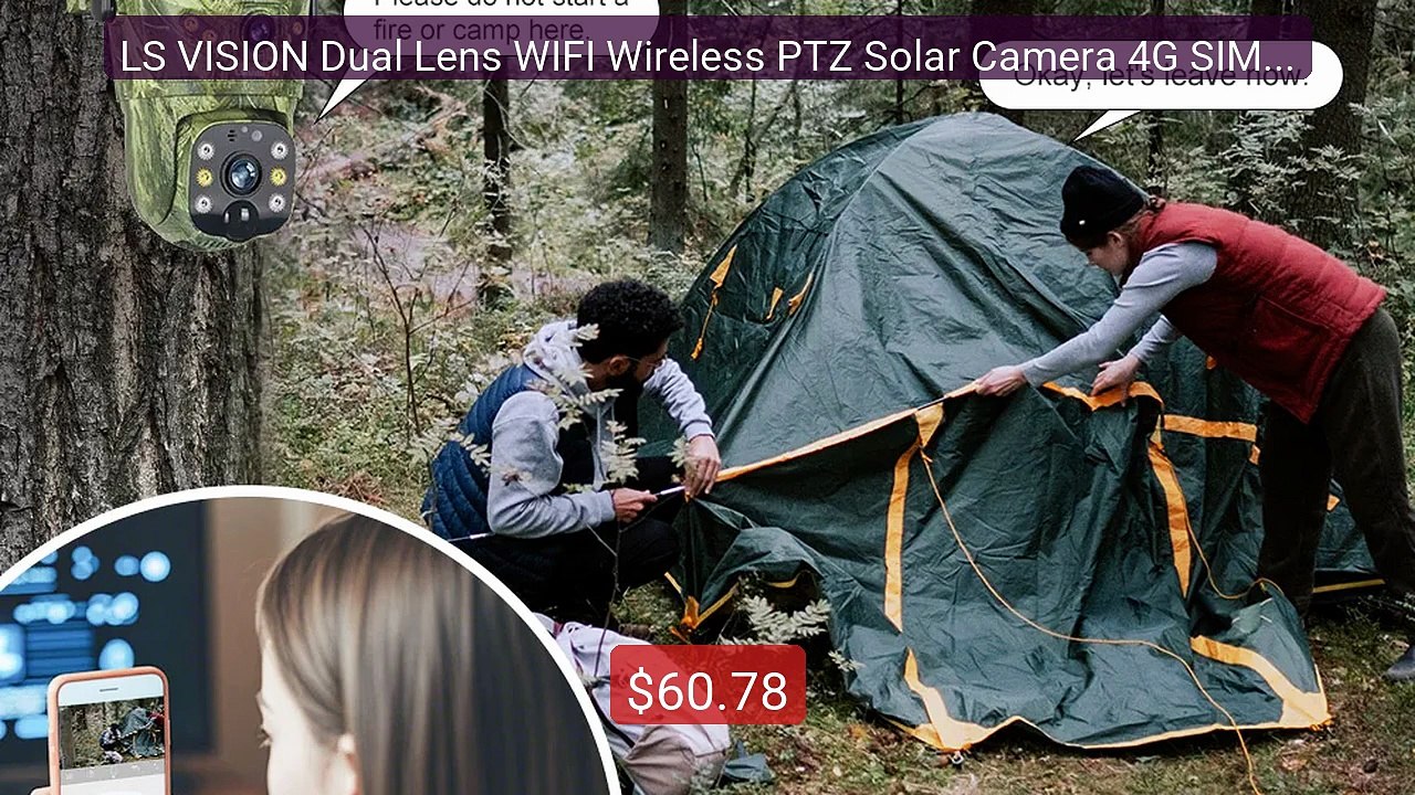 LS VISION Dual Lens WIFI Wireless PTZ Solar Camera 4G SIM Wit... -- Amazing Value 2026 | Must Have!