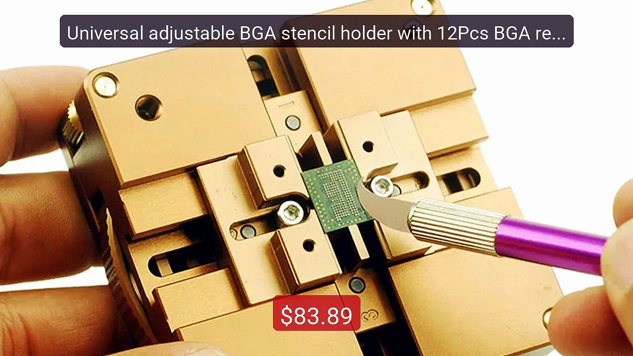 Universal adjustable BGA stencil holder with 12Pcs BGA reballi... -- Best Buy 2026 | Great Quality!