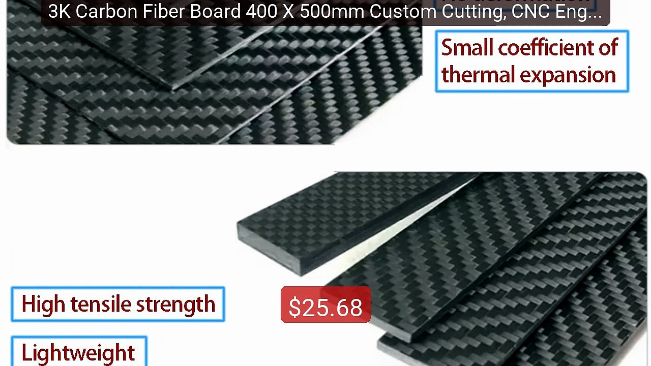 3K Carbon Fiber Board 400 X 500mm Custom Cutting, CNC Engraving Pro... -- Top Rated 2026 | Buy Now!