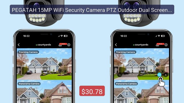 PEGATAH 15MP WiFi Security Camera PTZ Outdoor Dual Screen 10X Zoom... Best Deal 2026 | Shop Now!